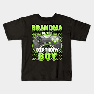 Grandma Of The Birthday Boy Matching Video Game Birthday Kids T-Shirt